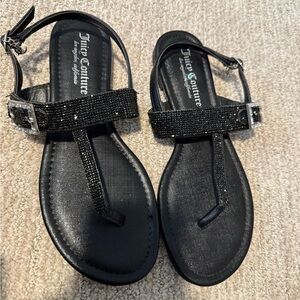 Juicy Couture Sparkling Black Sandals